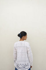 Tassel Tie Blouse Indigo
