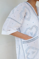 I HEART NILA KAFTAN Cloud White