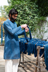 JAALI KURTA Ocean Blue