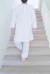 JAALI KURTA Cloud White