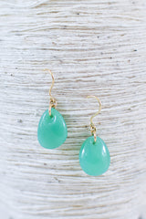 Nila x Pippa Small Chrysoprase Drop Earrings