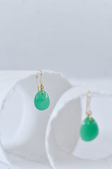 Nila x Pippa Small Chrysoprase Drop Earrings