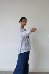 Tassel Tie Blouse Indigo