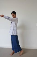Tassel Tie Blouse Indigo