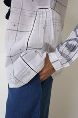 Tassel Tie Blouse Indigo