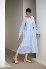 SKY JAMDANI DRESS