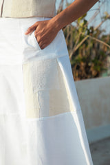 KORA PATCHES KANTHA SKIRT