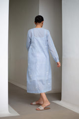 SKY JAMDANI DRESS