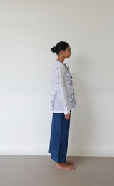 Tassel Tie Blouse Indigo