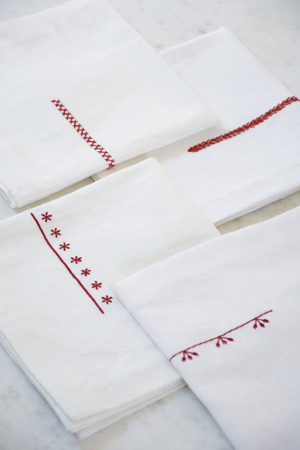 MEMORIES NAPKIN RED