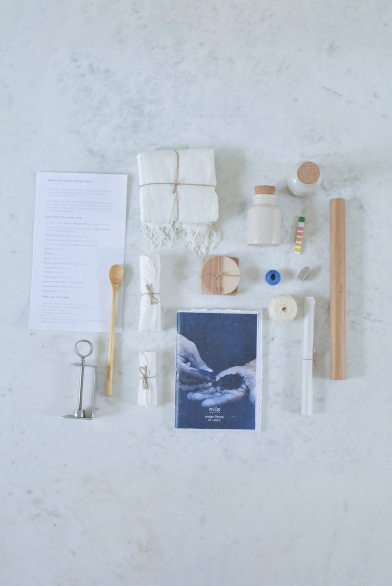 Online Workshop : Indigo Vat Set Up and Dyeing Techniques ( Price inclusive of the Indigo DIY Craft Box)