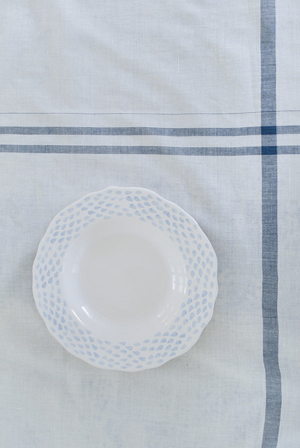 MARGIN TABLECLOTH INDIGO