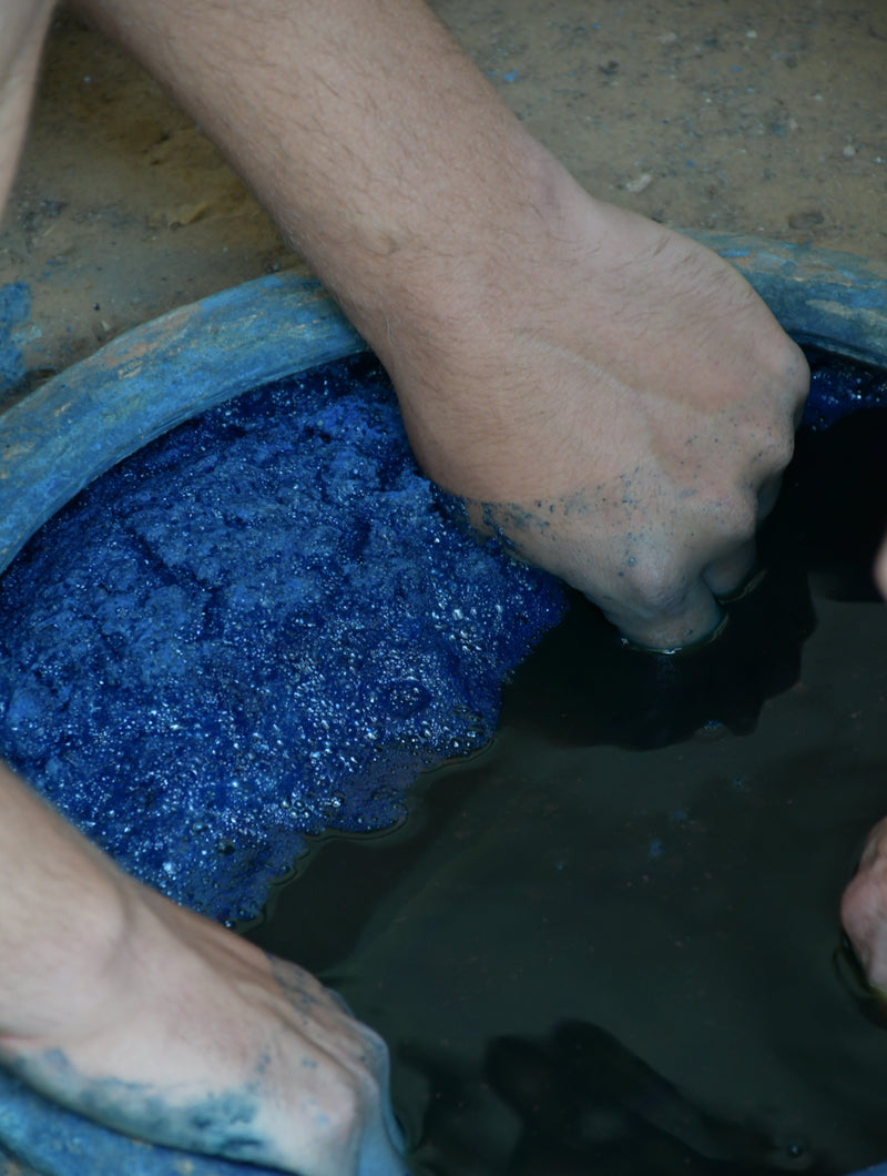 Natural Indigo: Vat making and Resist Dyeing