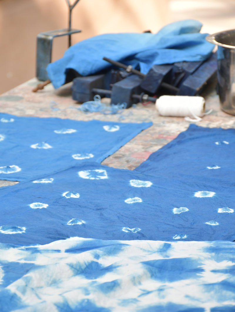 Natural Indigo: Vat making and Resist Dyeing