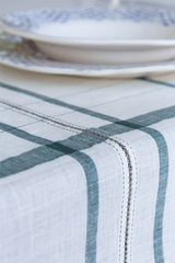 MARGIN TABLECLOTH GREEN