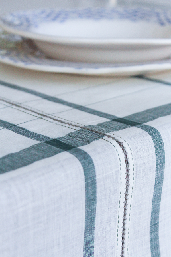MARGIN TABLECLOTH GREEN