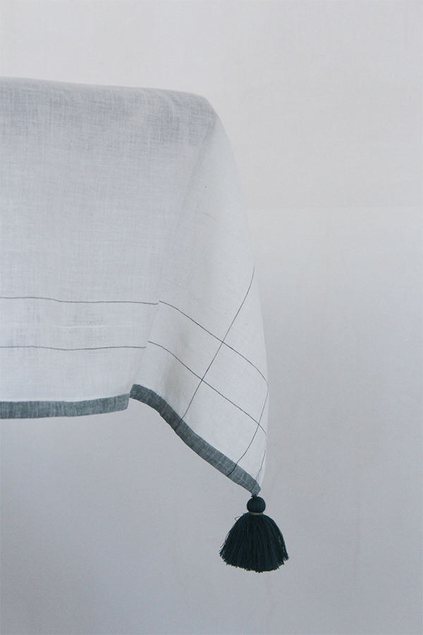 MARGIN TABLECLOTH GREEN