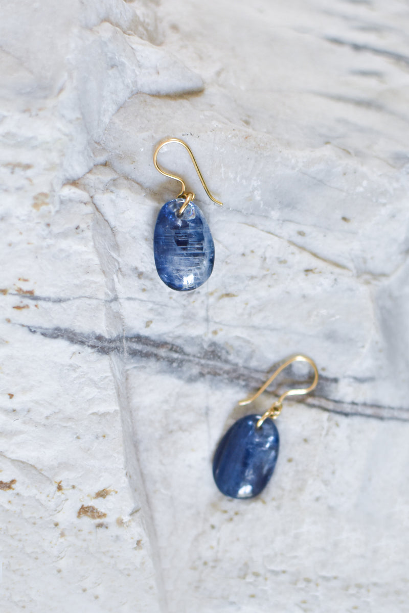 Nila x Pippa Small Kyanite Drop Earrings