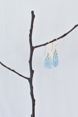 Nila x Pippa Small Aquamarine Drop Earrings