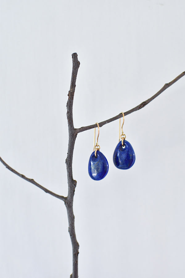 Nila x Pippa Small Lapis Lazuli Drop Earrings