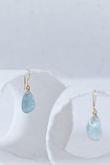 Nila x Pippa Small Aquamarine Drop Earrings