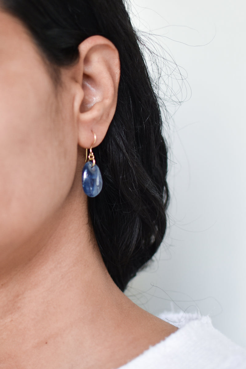 Nila x Pippa Small Kyanite Drop Earrings Lady Bamford Foundation